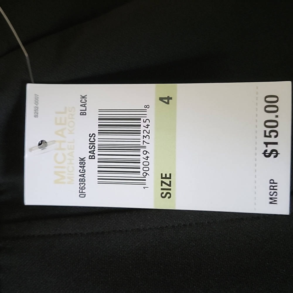 NWT MICHAEL MICHAEL KORS Front Bottom Slip Flare Dress Pants Black  Size 4 - Picture 8 of 9